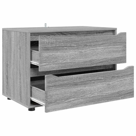 Opbergkast Grijs Sonoma 80 x 48 x 57 cm Bewerkt hout 7