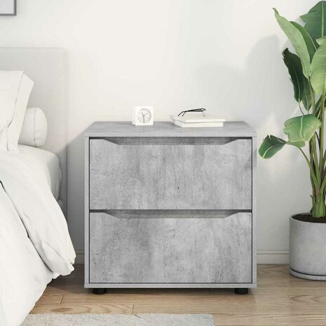 Opbergkast Beton Grijs 60 x 48 x 57 cm Bewerkt hout 4