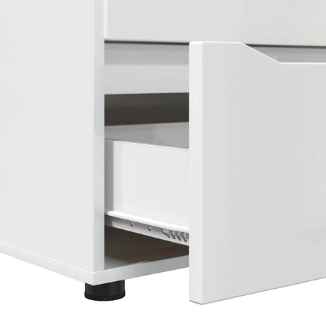 Opbergkast Hoogglans wit 60 x 48 x 57 cm Bewerkt hout 9