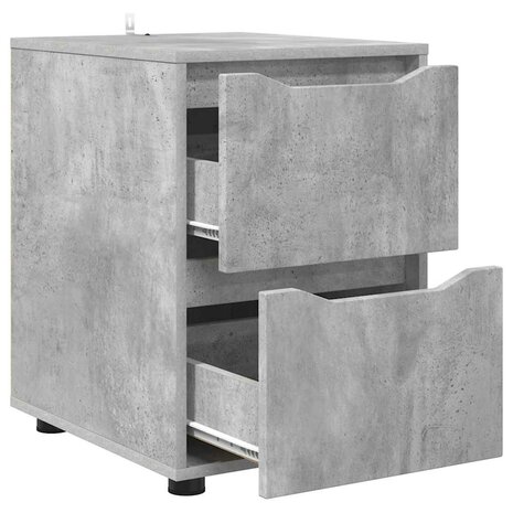 Opbergkast Beton Grijs 40 x 48 x 57 cm Bewerkt hout 5