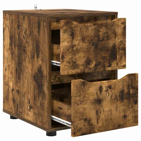 Opbergkast Gerookt eiken 40 x 48 x 57 cm Bewerkt hout 5
