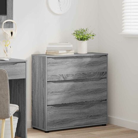 Opbergkast Grijs Sonoma 80 x 31 x 81 cm Bewerkt hout 6