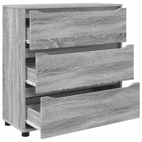Opbergkast Grijs Sonoma 80 x 31 x 81 cm Bewerkt hout 7