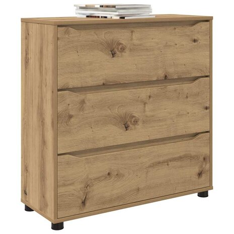 Opbergkast Artisan Eiken 80 x 31 x 81 cm Bewerkt hout 3