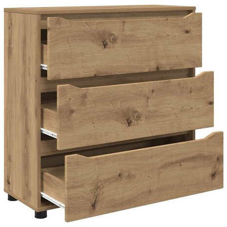 Opbergkast Artisan Eiken 80 x 31 x 81 cm Bewerkt hout 7