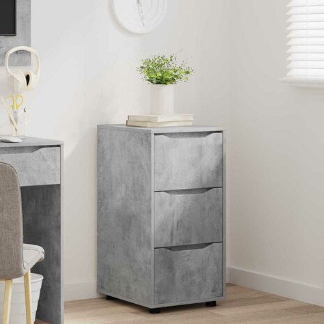 Opbergkast Beton Grijs 40 x 48 x 81 cm Bewerkt hout 4