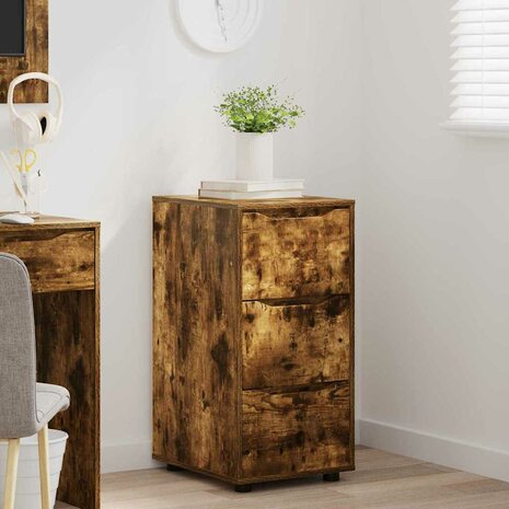 Opbergkast Gerookt eiken 40 x 48 x 81 cm Bewerkt hout 4