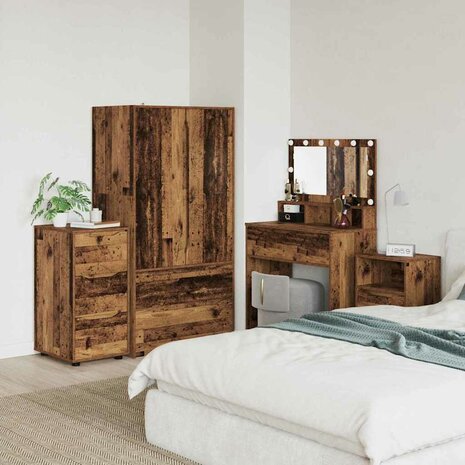 Opbergkast Oud Hout 40 x 48 x 81 cm Bewerkt hout 1