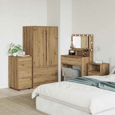 Opbergkast Artisan Eiken 40 x 48 x 81 cm Bewerkt hout 6