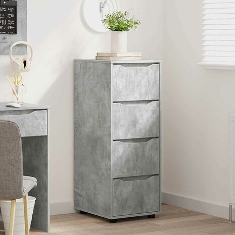 Opbergkast Beton Grijs 40 x 48 x 105 cm Bewerkt hout 1