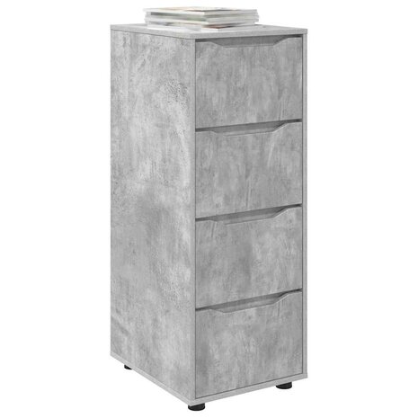 Opbergkast Beton Grijs 40 x 48 x 105 cm Bewerkt hout 3