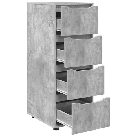 Opbergkast Beton Grijs 40 x 48 x 105 cm Bewerkt hout 7