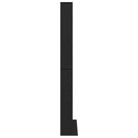 Cd-kast met plank Zwart eiken 101 x 23 x 177.5 cm Bewerkt hout 7