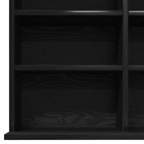 Cd-kast met plank Zwart eiken 101 x 23 x 177.5 cm Bewerkt hout 8