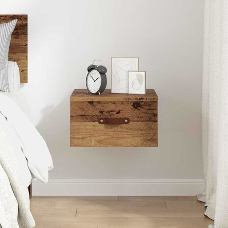 Wandkastje Oud Hout 35 x 35 x 20 cm Bewerkt hout 4