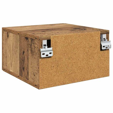Wandkastje Oud Hout 35 x 35 x 20 cm Bewerkt hout 8