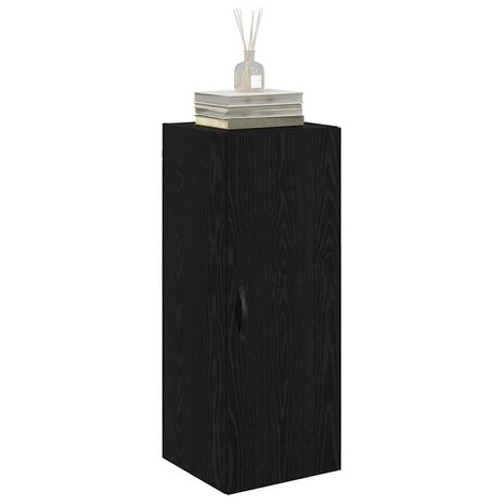 Wandkast Zwart Eiken 34,5 x 34 x 90 cm Bewerkt hout 3