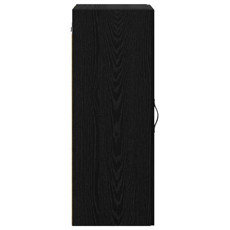 Wandkast Zwart Eiken 34,5 x 34 x 90 cm Bewerkt hout 7