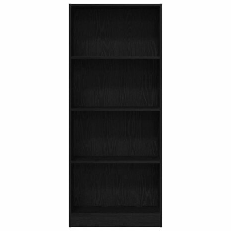 Boekenkast Zwart Eiken 60 x 24 x 143 cm Bewerkt hout 6