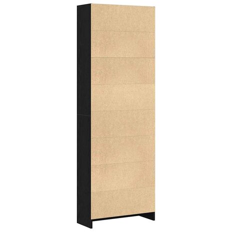 Boekenkast Zwart Eiken 60 x 24 x 176 cm Bewerkt hout 7