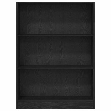 Boekenkast Zwart eiken 80 x 24 x 109 cm Bewerkt hout 5
