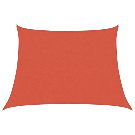 Zonnezeil 160 g/m&sup2; trapezium 4/5x3 m HDPE terracottakleurig 2