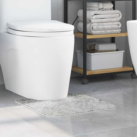 Antislip Badmat met Toilet Cut Grijs 50 x 50 cm PP 1