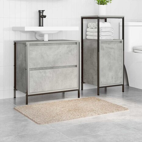 Antislip Badmat Cr&egrave;me 60 x 90 cm PP 3