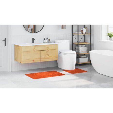 Antislip Badmat Set 2 pcs Oranje PP 4