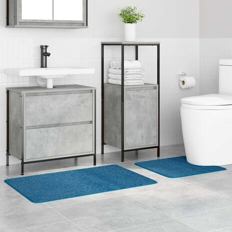 Antislip Badmat Set 2 pcs Blauw PP 3
