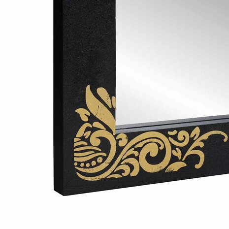 Badkamer Spiegel met spiegel Zwart en Zilver 70 x 50 x 2,5 cm 5