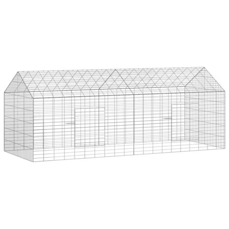 Konijnenkooi Zilver 400 x 78 x 78 cm Gegalvaniseerd staal 2