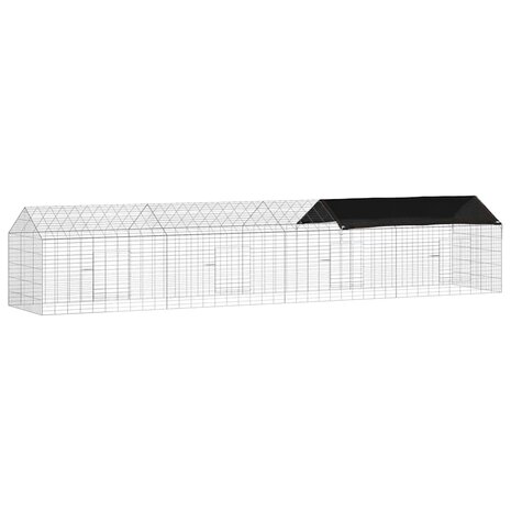 Konijnenkooi Zilver 400 x 78 x 78 cm Gegalvaniseerd staal 2