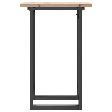 Eettafel O-frame 50x50x75 cm massief grenenhout en staal 5