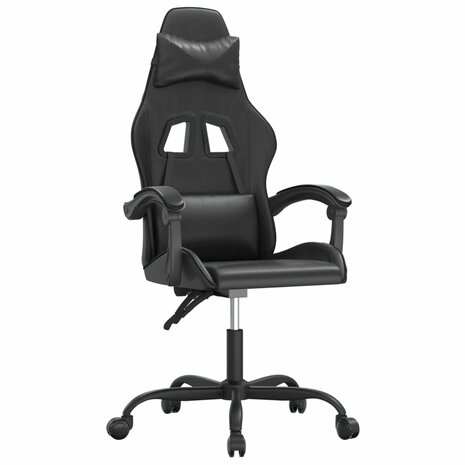 Gamestoel draaibaar kunstleer zwart 2