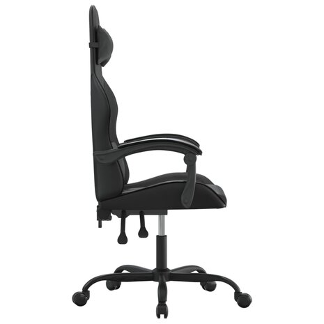 Gamestoel draaibaar kunstleer zwart 4