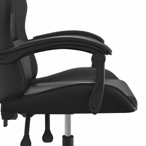 Gamestoel draaibaar kunstleer zwart 7