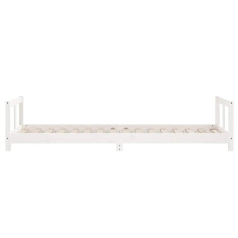 Kinderbedframe 90x200 cm massief grenenhout wit 5