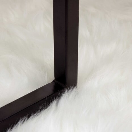 Nep Schapenvacht Tapijt Tafalla Wit 80 x 200 cm Polyester 5