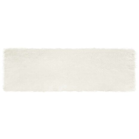 Nep Schapenvacht Tapijt Tafalla Wit 80 x 250 cm Polyester 2