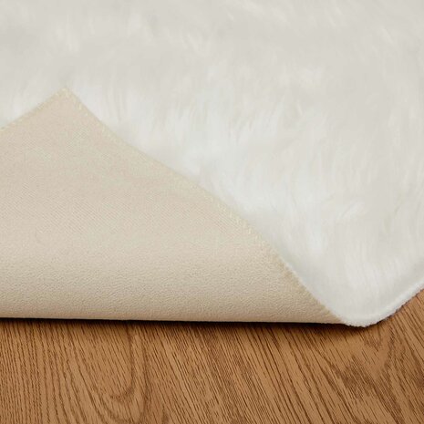 Nep Schapenvacht Tapijt Tafalla Wit 80 x 250 cm Polyester 6