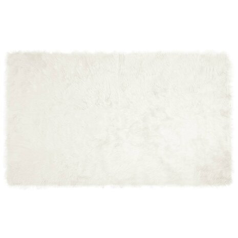 Nep Schapenvacht Tapijt Tafalla Wit 100 x 200 cm Polyester 2