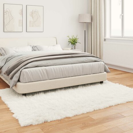 Nep Schapenvacht Tapijt Tafalla Wit 120 x 170 cm Polyester 4