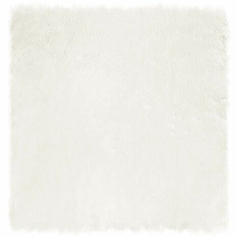 Nep Schapenvacht Tapijt Tafalla Wit 120 x 120 cm Polyester 2