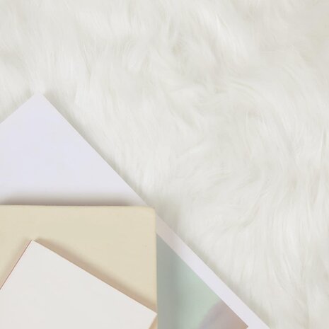 Nep Schapenvacht Tapijt Tafalla Wit 50 x 80 cm Polyester 3