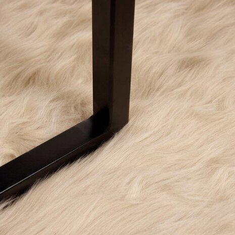 Nep Schapenvacht Tapijt Tafalla Beige 80 x 150 cm Polyester 5