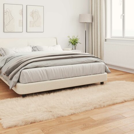 Nep Schapenvacht Tapijt Tafalla Beige 80 x 250 cm Polyester 4