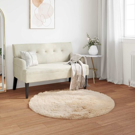 Nep Schapenvacht Tapijt Tafalla Beige &Oslash; 100 cm Polyester 1