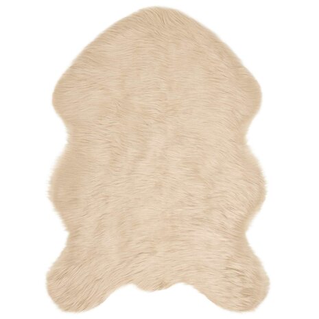 Nep Schapenvacht Tapijt Tafalla Beige 60 x 90 cm Polyester 2
