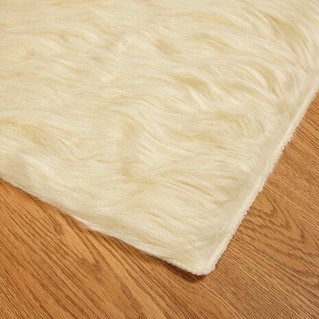 Nep Schapenvacht Tapijt Tafalla Cr&egrave;me 120 x 170 cm Polyester 7